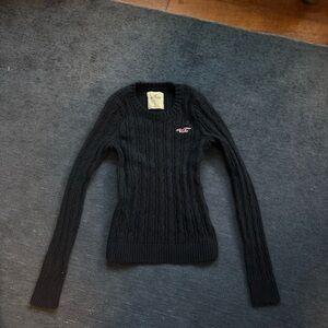 Hollister Black Cable Knit Sweater